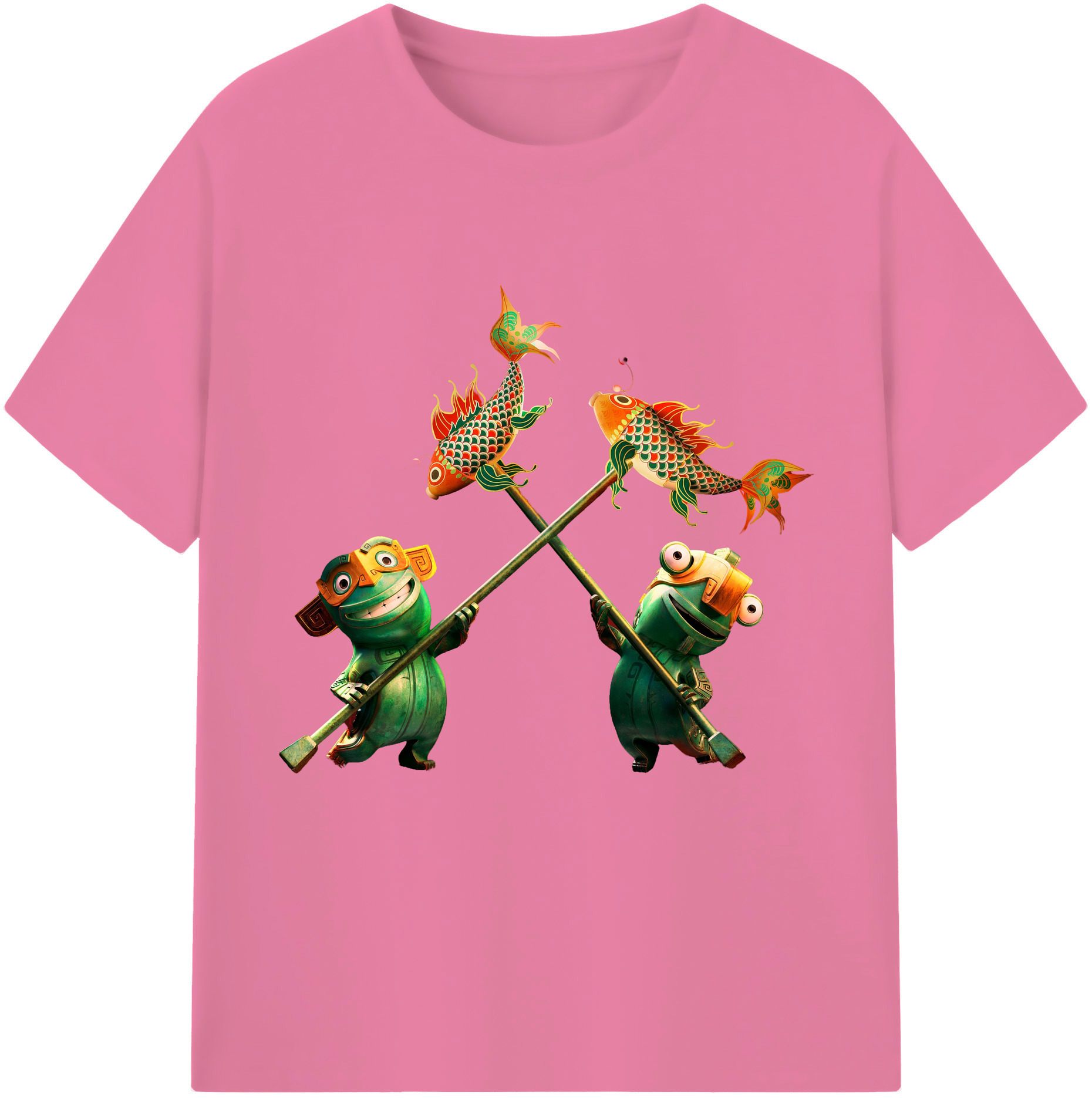 （画像用） Ne Zha 2 ナタ 魔童の大暴れ 綿100％半袖Tシャツ（フロントプリント）